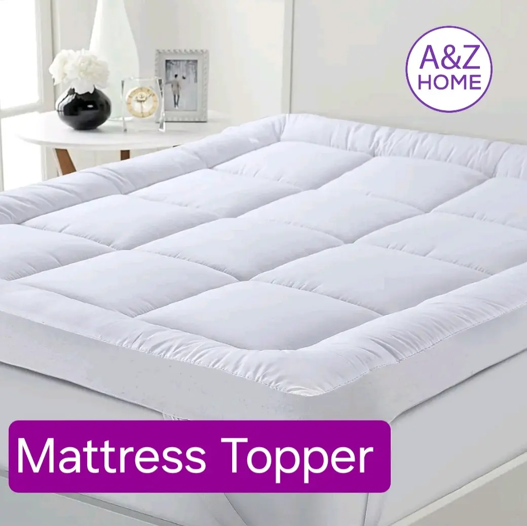 A&Z Home Luxury Mattress Toppers Pads in Single, Small Double, Double, King, and Super King Sizes - Deep Filled Design for Extra Comfort and Support