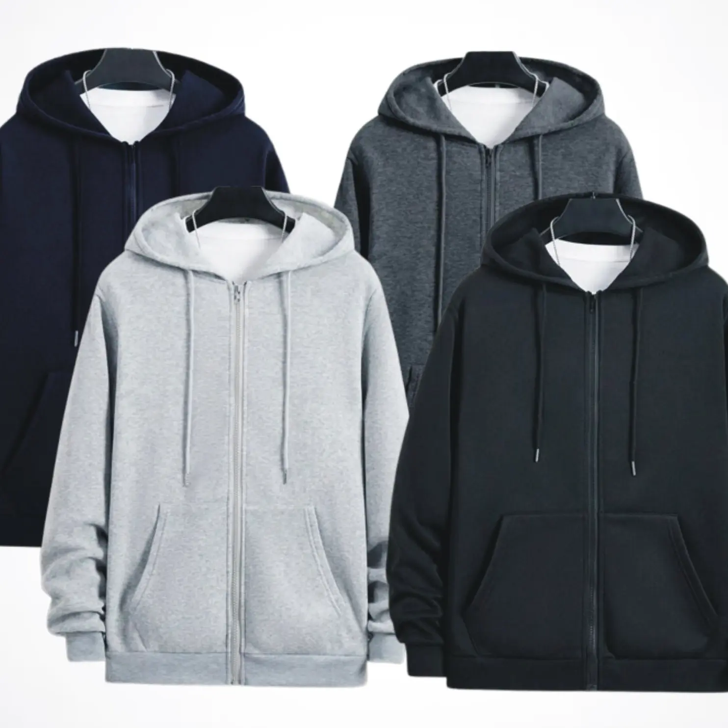 New Mens Plain FLEECE ZIPPER Hoody Sweatshirt Gym Jumper Hoodie Pullover Menswear