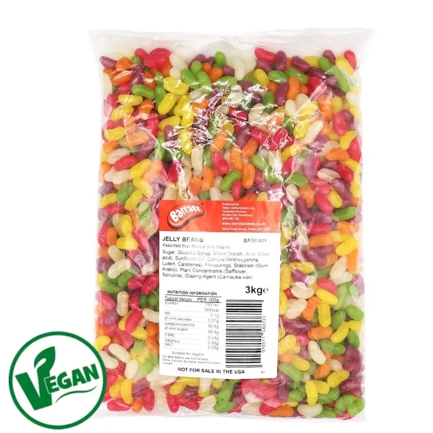 Barratt Jelly Beans 3kg - Sweet and Unique Flavors - Snack