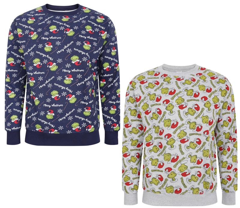 Mens Christmas Sweatshirt The Grinch Xmas Jumper Festive Novelty Top M - XXL New 0