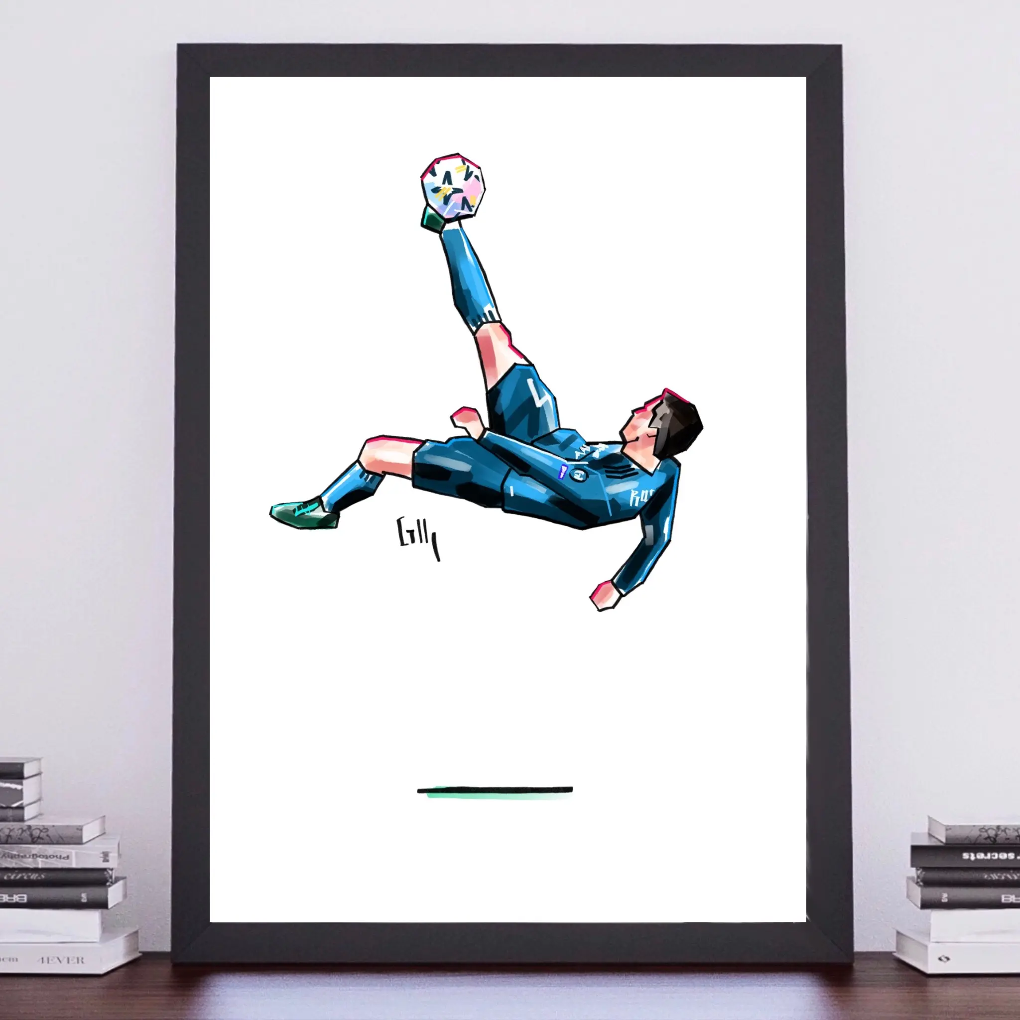 A4 Art Print - Cristiano Bicycle Kick v Juventus