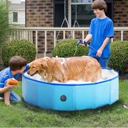 Product Introduction of Ground level Portable & Compact Folding Bath Paddling Pool for Pets & Kids, Large Size, Easy Drainage 13
