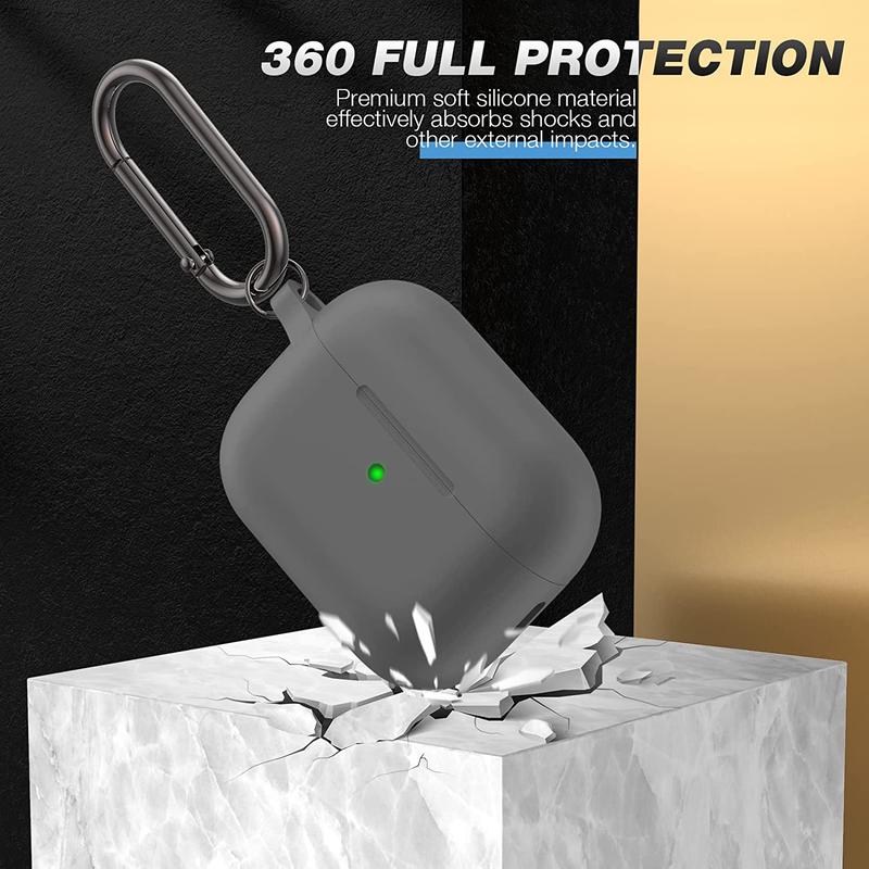 JMF Tech Case compatible with AirPods Pro 1st, 2rd Gen Cover Portable Silicone Skin Protective Cover with Keychain (Support Wireless Charging) for AirPods Pro 1st & 2nd, 3rd Generation. 7