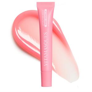 Vitamasques Pink Vanilla Tinted Lip Butter Balm | Hydrating & Plumping with 8-Hyaluronic Acid & Peptides | Sheer Pink Glow for Soft, Juicy Lips | Vegan, Cruelty-Free, Clean Beauty Lightweight Moisture
