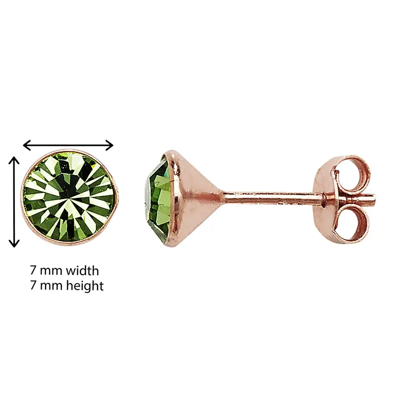 Emerald Cubic Zirconia Stud Earrings 2