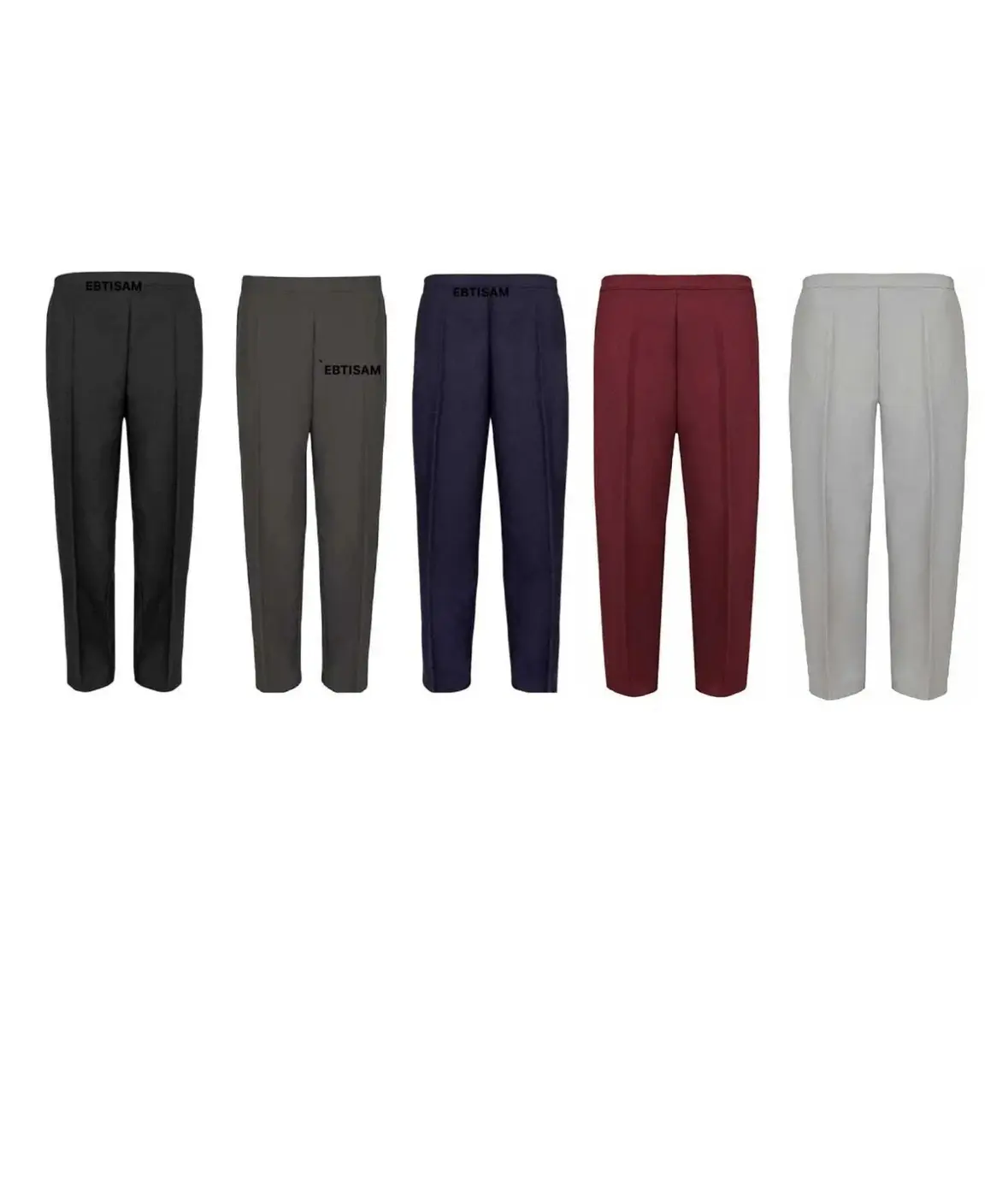 Ladies Half Elasticated Waist Trouser 2 Pockets Womens Pants Bottoms Womenswear Comfortable Straight  UK 8-24