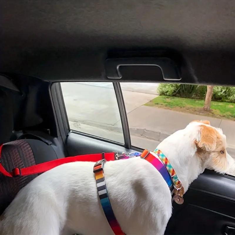 Adjustable Dog Car Safety Harness Headrest Restraint for Any Sized Dog dog  harness 1