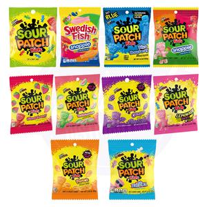 Sour Patch Kids / Swedish Fish Gummies Peg Bag 3.6oz/102g - Range of Flavours - Single Pack Snack Sweet Grape