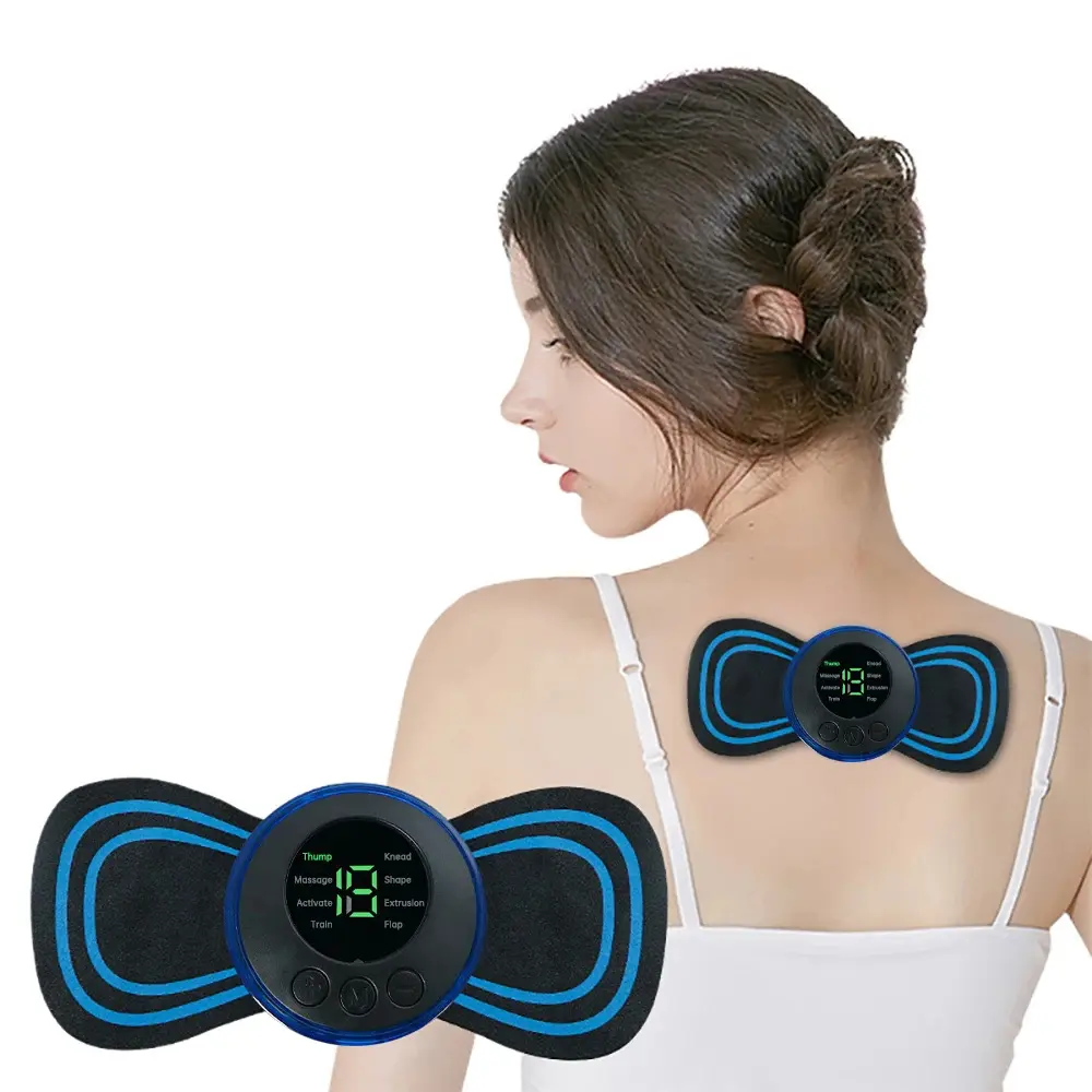 Mini Massage Patches, 1 Set 8 Modes 19 Gears Electric Massage Patches & Remote Control, Portable Massager for Home & Travel, Christmas Gift Comfort ems  massage