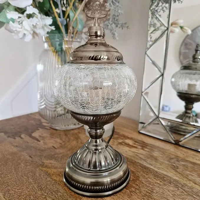 Turkish Moroccan Lamp Light Authentic Tiffany Style Glass Desk Table CE Tested 1