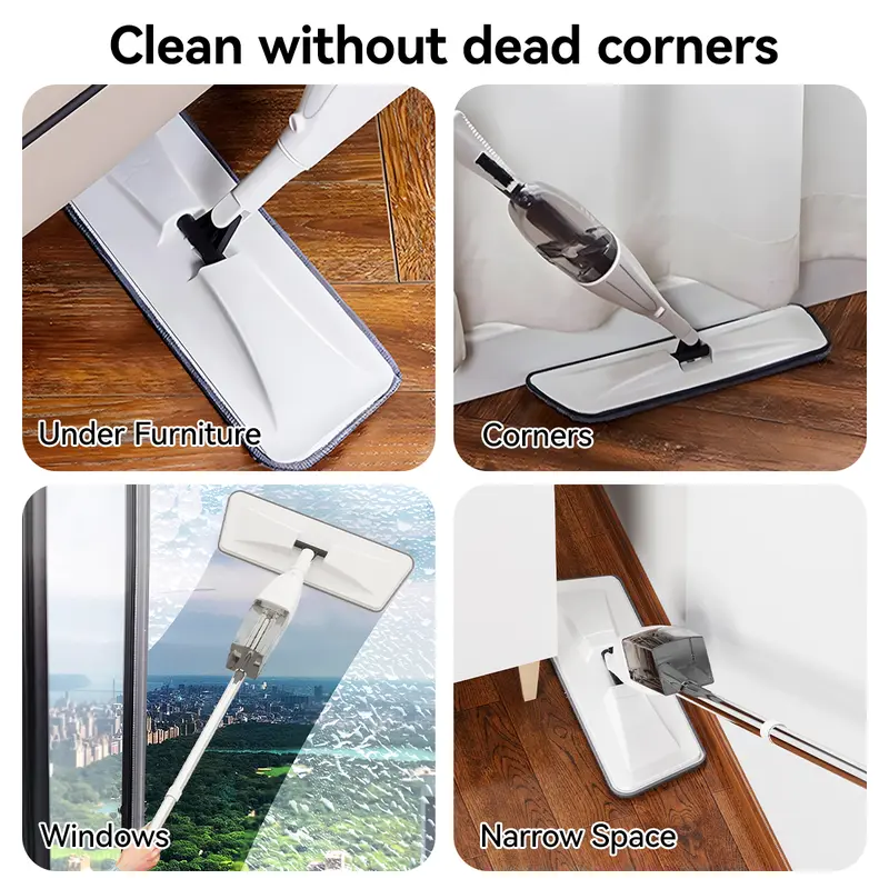 Efficient Floor Cleaning with VegiMax Dry & Wet 2-in-1 Spray Floor Mop - Perfect for Hardwood, Tile, and More! magicmop and  Microfiber Traditional Removable 4