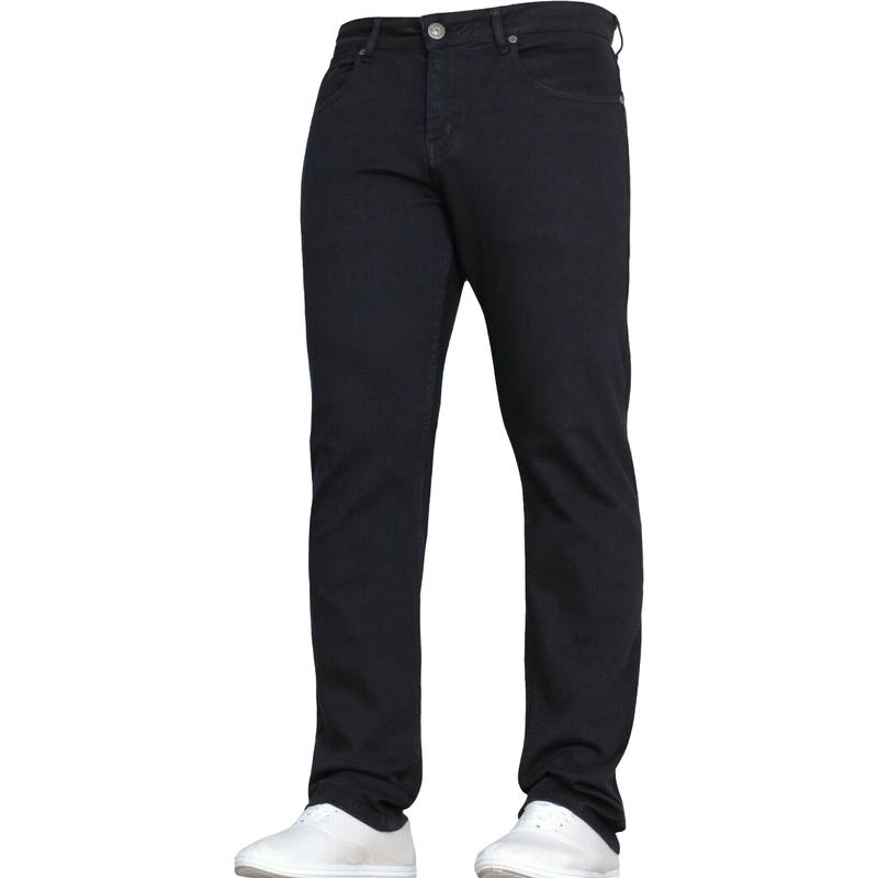 Mens Stretch Jeans Casual Work Slim Fit Straight Leg Denim Spandex Regular Big Tall All Waists 30 to 46 Menswear Pocket 8