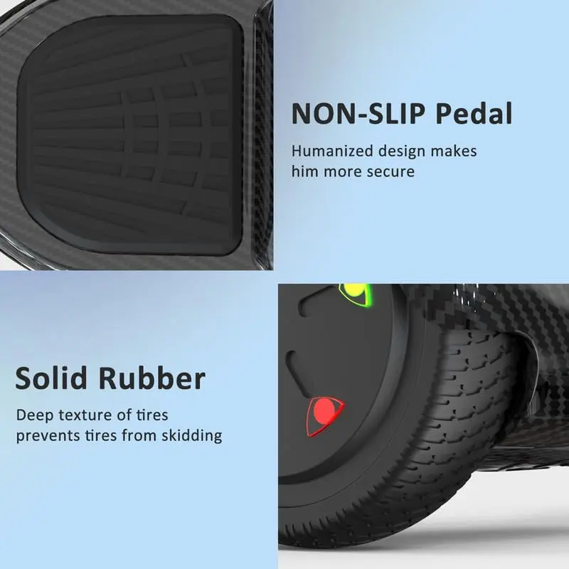 Hoverboard, 6.5"  Hoverboard with LED Lights/Bluetooth , For Adults and Kids 4