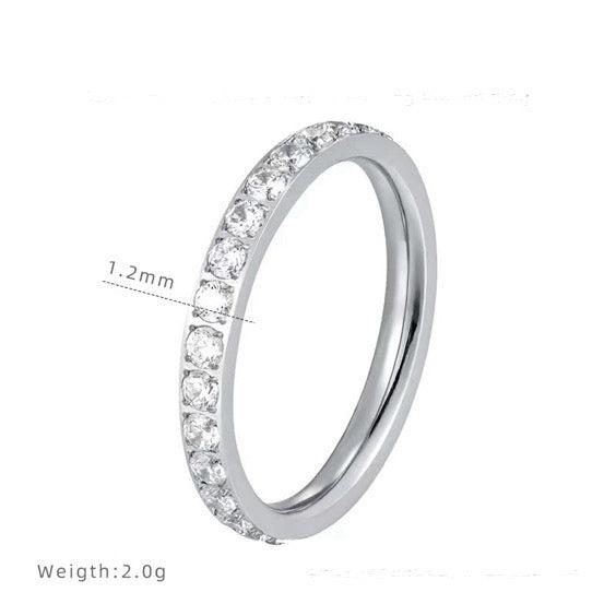 Eternity Band Stone Ring 6