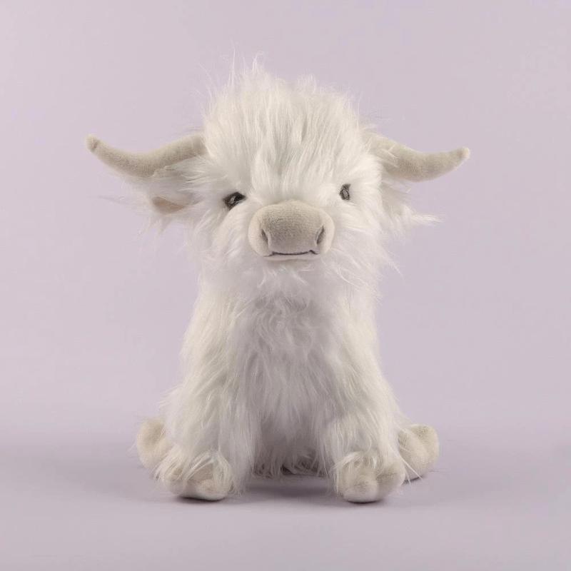 25cm Simulated Scottish Highland Cow Plush Toy Blue Variant Cute Fairy Calf Baby Animal Child Birthday Christmas Gift 2
