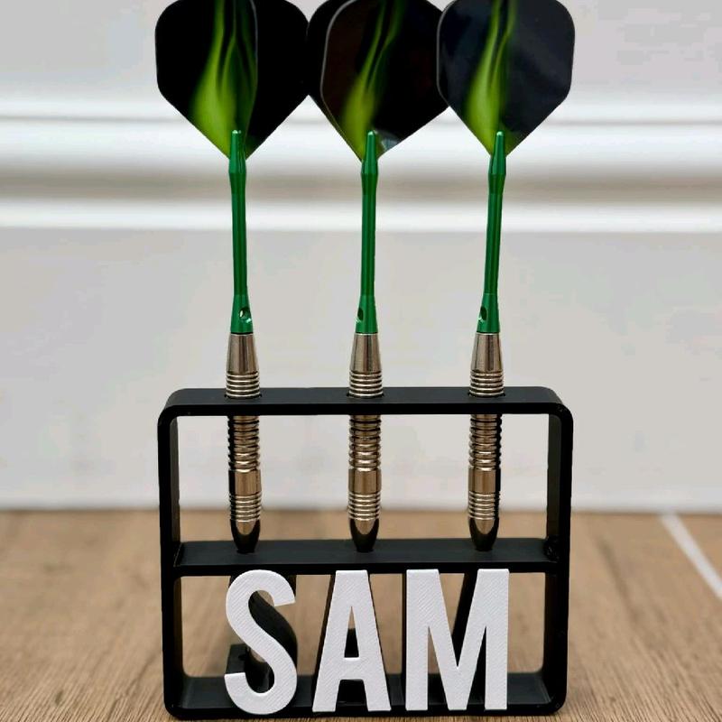 Personalisable Dart Holder | Dart Holder Name | Customizable Dart Gift | Perfect Organiser for Dart Lovers | Games Room Gift | GIft for Him 4