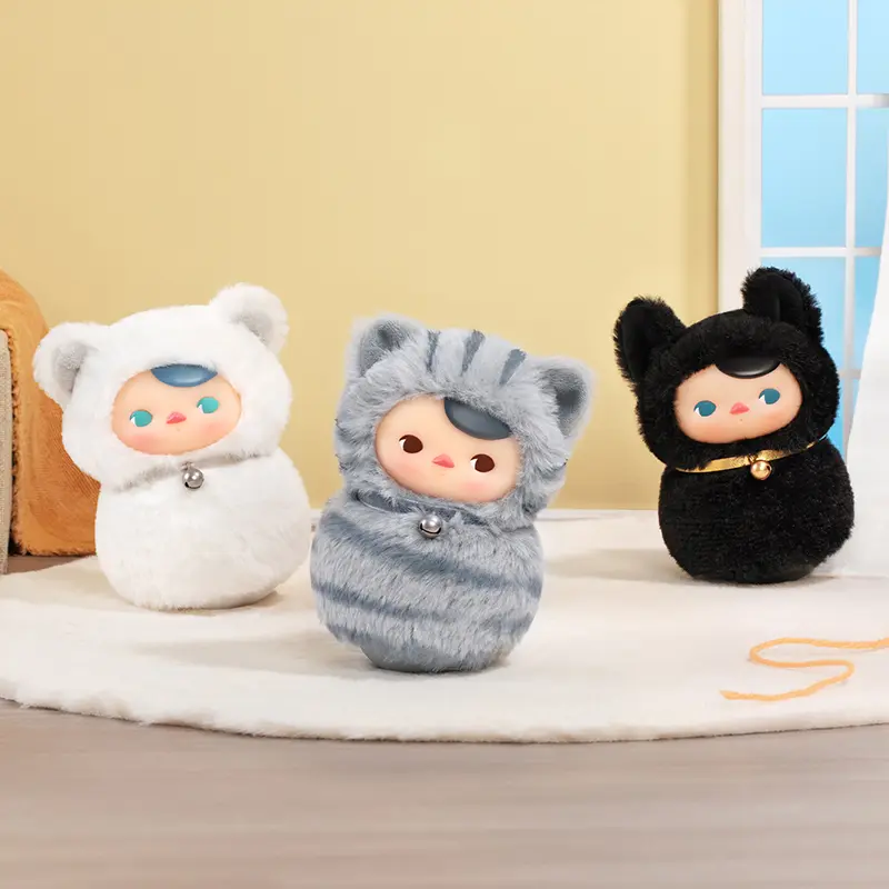 POP MART PUCKY Roly-Poly Kitty Series-Vinyl Plush Blind Box Figures Toys 1