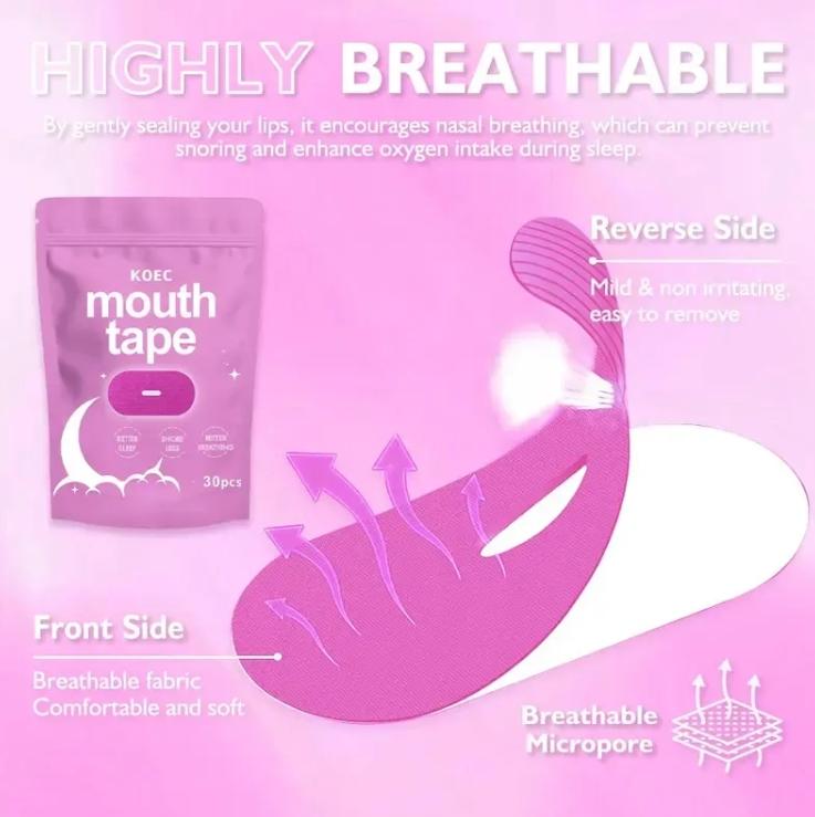 (30 Strips) Breathable Mouth Tape for Rest & Recovery 5