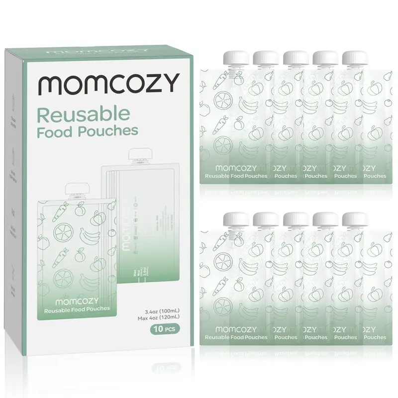 Momcozy Reusable Baby Food Pouches for Toddlers,BPA Free Plastic
