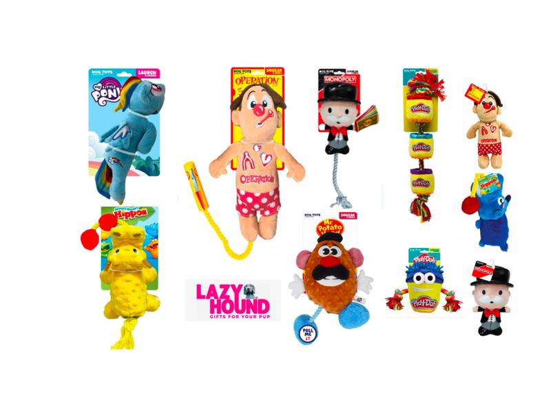 Hasbro - Dog Toys Assorted Designs, Mr Potato Head, Operation Cavity Sam, Hungry Hippo, My Little Pony, PlayDo T-shirt large & Small, Monopoly Mr Moneybags, 0