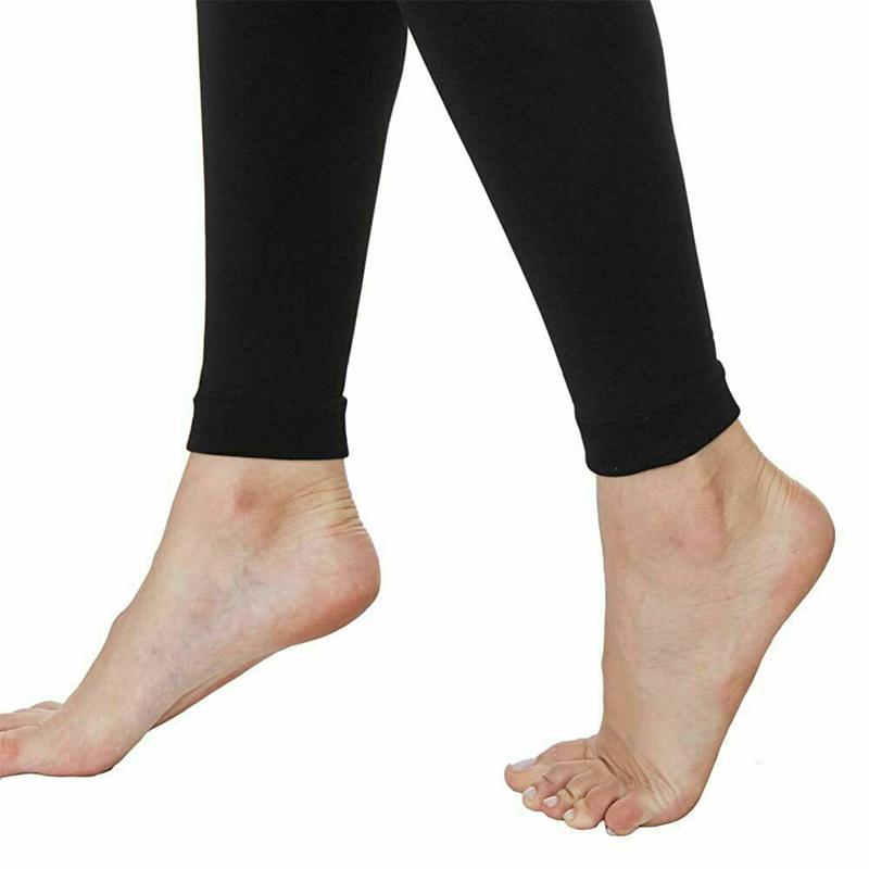 Ladies Thermal Leggings Fleece Lined Black 4.9 TOG Winter Warm Bottoms - Womenswear Comfortable Garment Polyester Spandex Polyester Spandex Thick Top Yarn Warmer Basic Minimalist 2