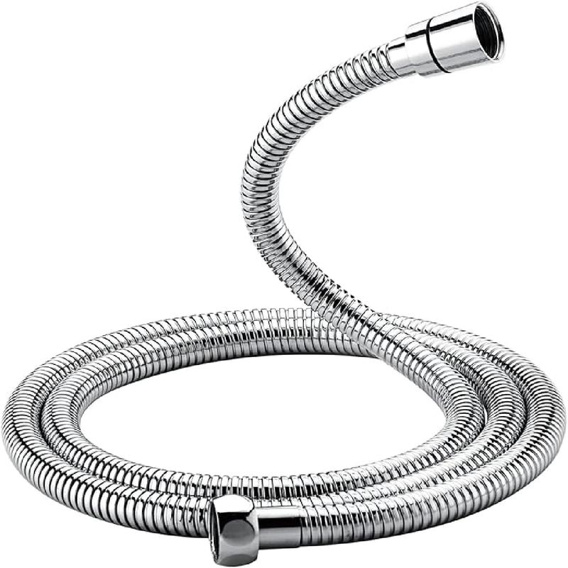 Shower Hose 1.7m, Stainless Steel Shower Pipe Anti Twist, Anti-Kink, Leakproof Universal Standard Fit G1/2 Replacement with Copper Connectors, Chrome M20109-17 0