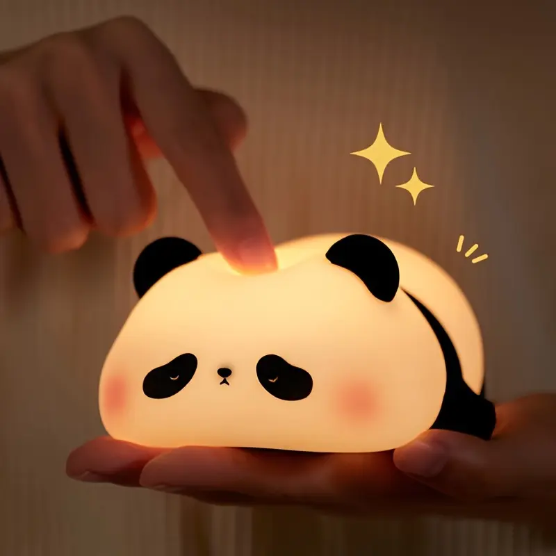 Fatda gift silicone pat pat light LED bedside lamp Christmas pat pat silicone night light USB rechargeable soft light sleep companion sensor three levels of brightness can be set to automatically turn off the light male and female 3