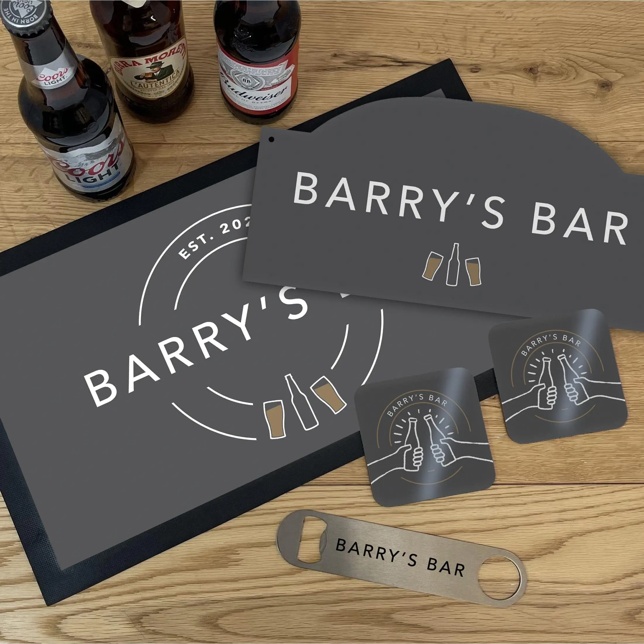 Personalised Gastro Pub Bar Set with Utensils - Perfect for Home and Bar - Printed