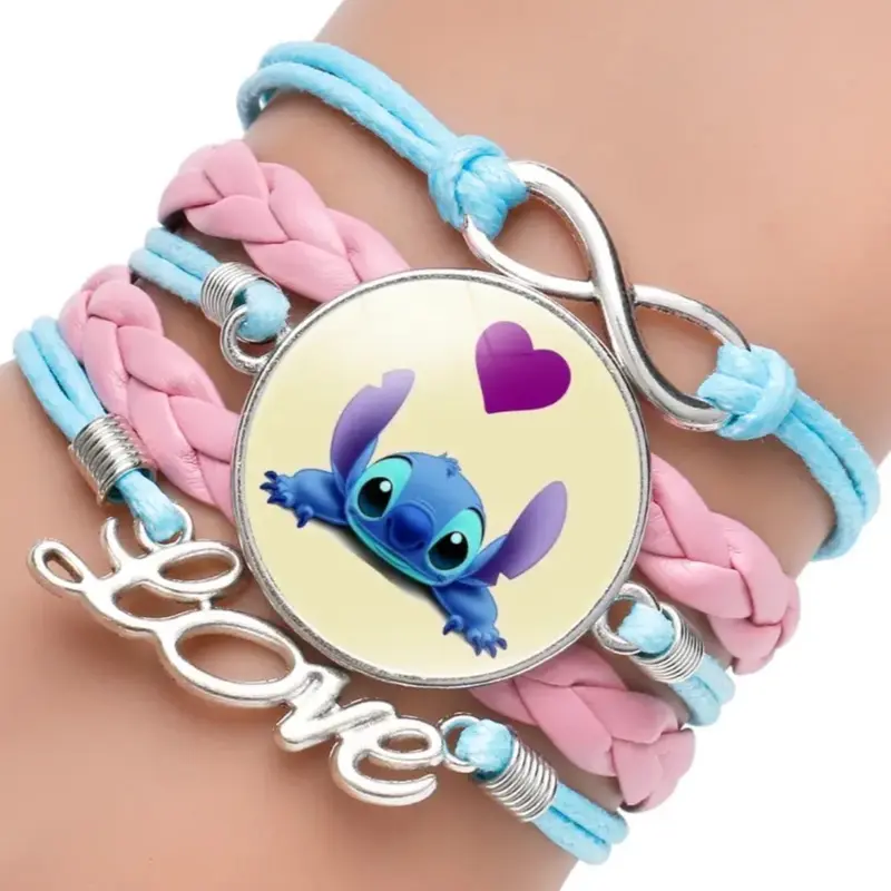 Stitch - Handmade Pendant Double Rope Bracelet - Girl Cartoon Telescopic Bracelet - Perfect Kids Birthday / Christmas Gift - Many Different Designs 5