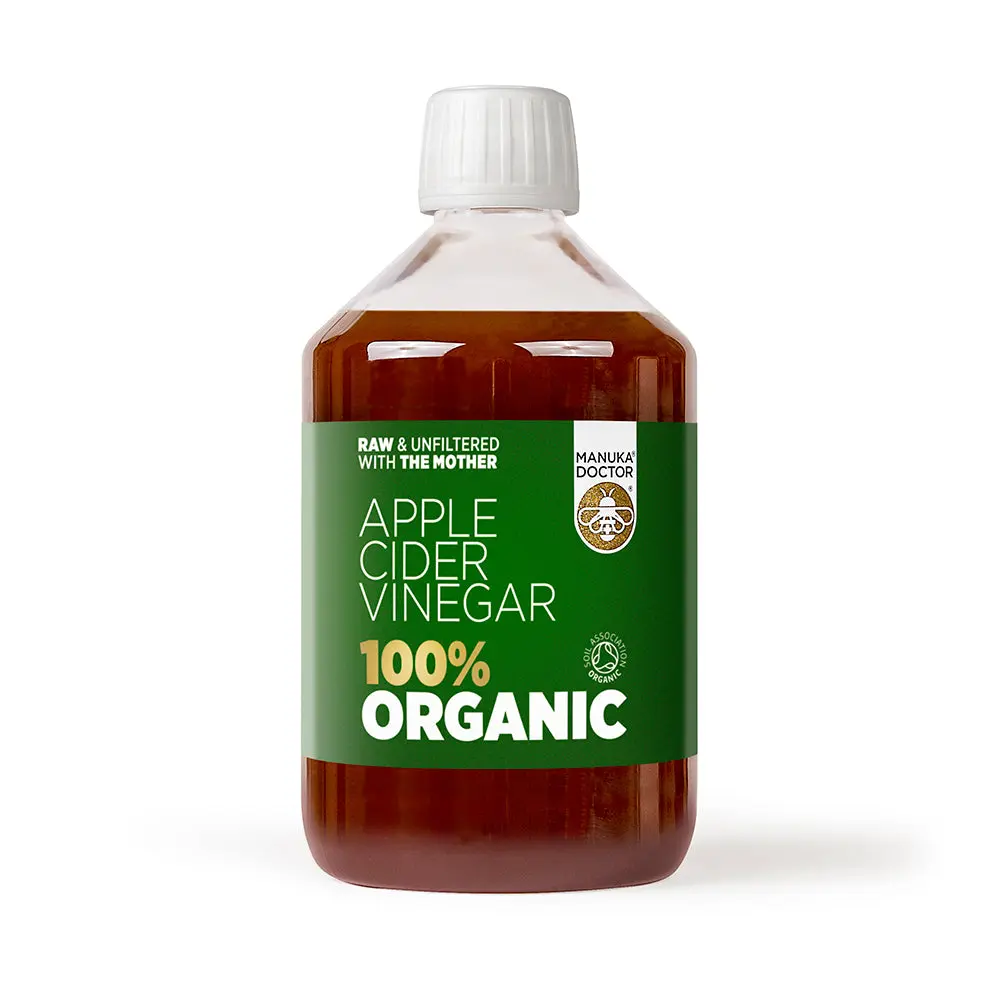 100% Organic Apple Cider Vinegar - Raw & Unfiltered with The Mother