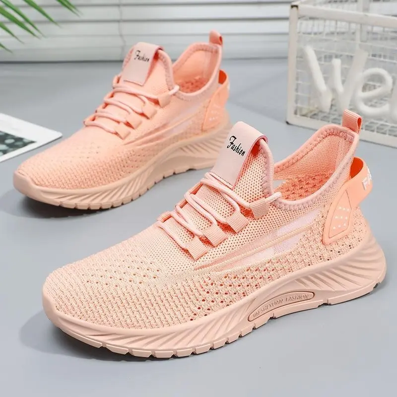 Shoes Women Summer Burst Foreign Trade Women's Shoes Wholesale Net Surface Breathable Sports Shoes Comfortable Soft Sole Casual Shoes Single Shoe Women Walking Shoes Footwear Trainer Closed Runner Training Athletic Sneaker Girl Running 2
