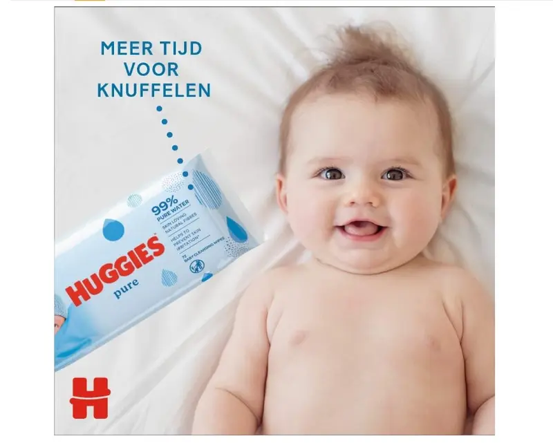Huggies Pure Baby Wipes - Pack of 10 (10 x 56 Packs, Total 560 Wipes) 5