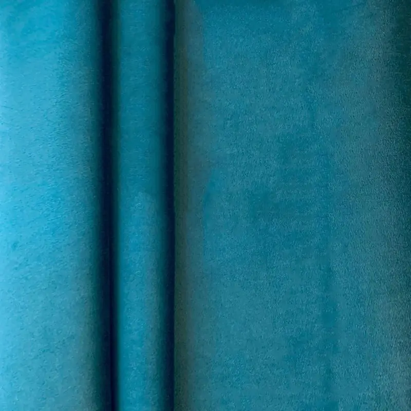 Plush Teal Velvet Fabric Upholstery Soft Material For soft furnishing, Cushion, Curtains, crafts Sold by metre. 4