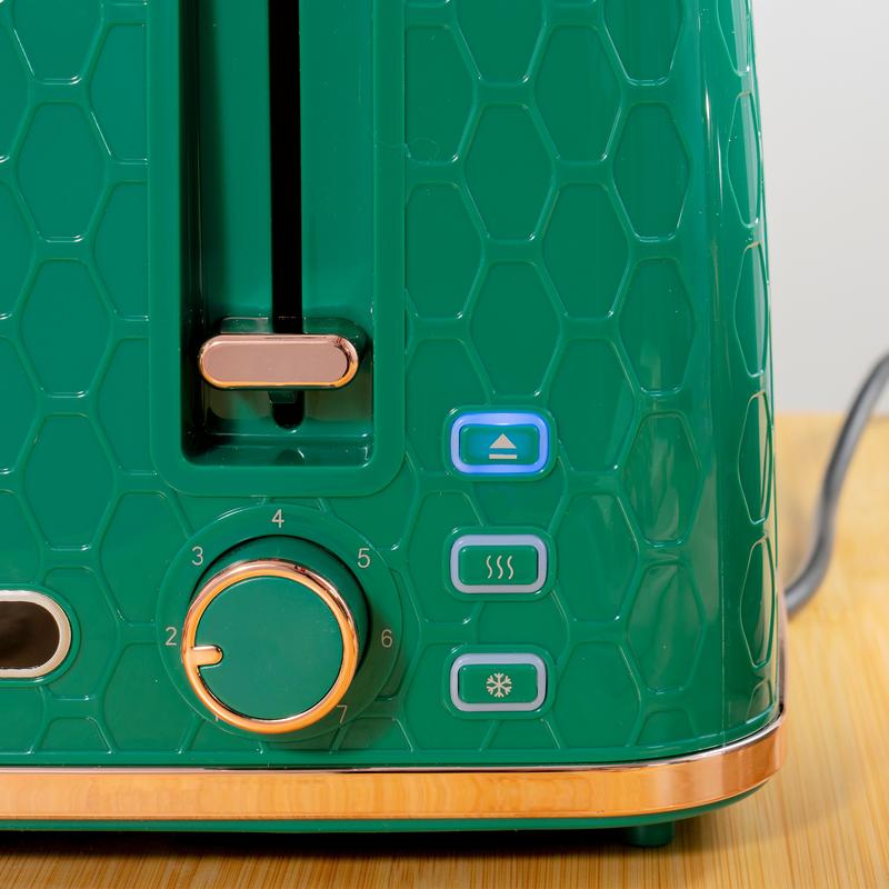 Fast-Boil Kettle & 7-Level Toaster Set Green 7