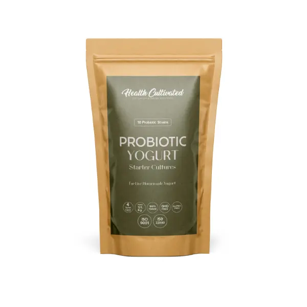 Probiotic Yogurt Starter Culture to Make Wholesome Yogurt at Home with 10 Probiotics for Gut Health incl. L.Rhamnosus, L.Casei, L. Acidophilus & Bifidobacterium Infantis | Pack of 4 sachet = 12 Liters of Live & Natural Homemade Yogurt ( 1 month supply ) d