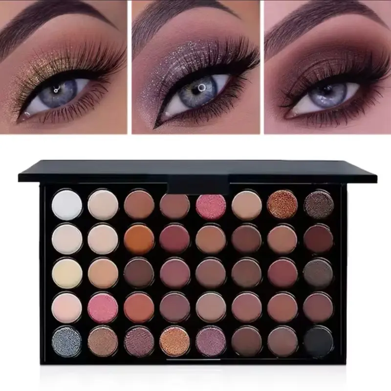 40 Colors Glitter Eyeshadow Palette Matte Waterproof Long Lasting Pressed Powder Cosmetics Kit Fashion Women Eye Makeup palette 6