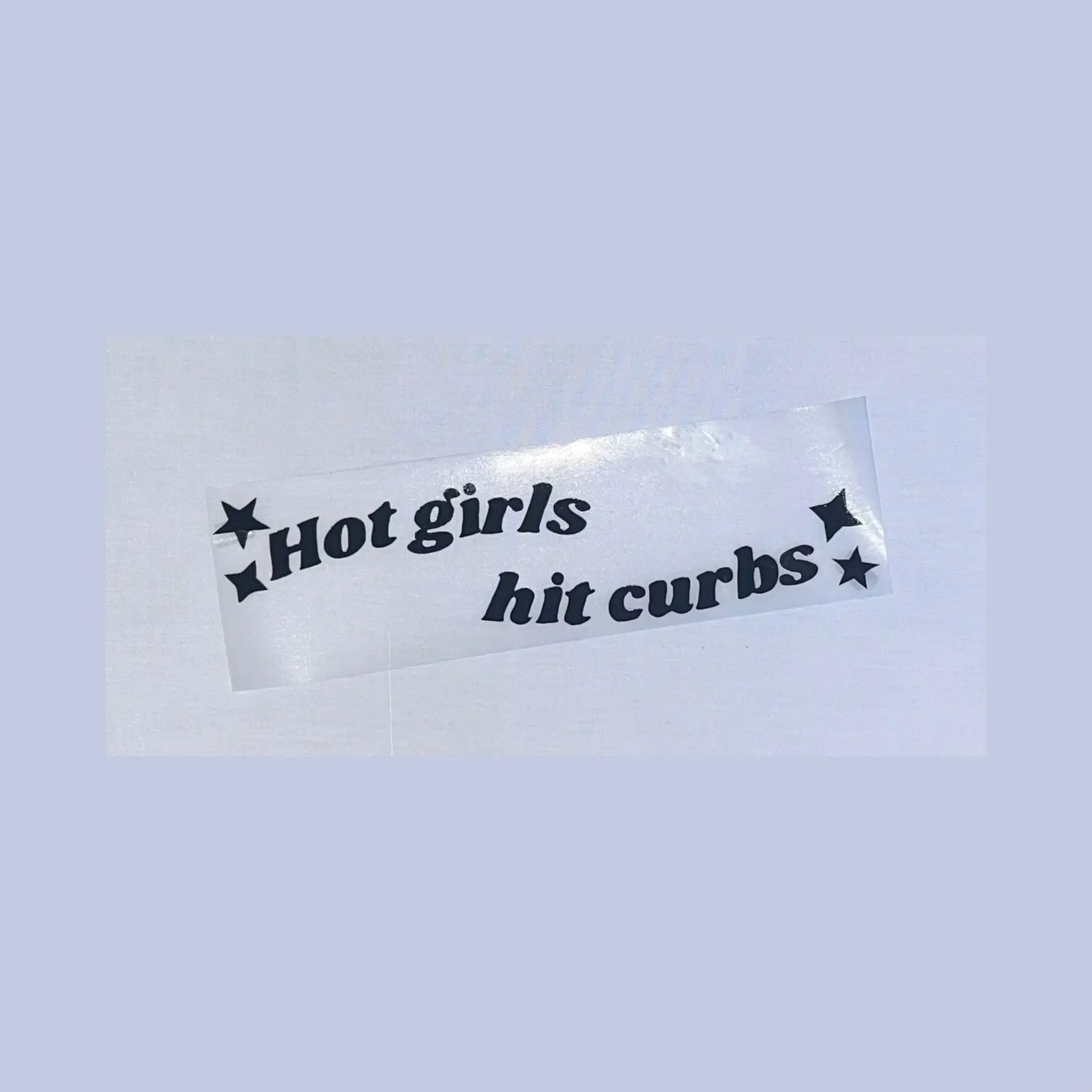 Hot Girls Hit Curbs (Stars) Car Sticker | Vinylar