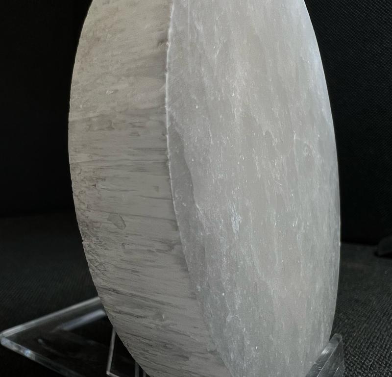 Gorgeous Selenite Circle Crystal Charging Plate disc From Morocco 1