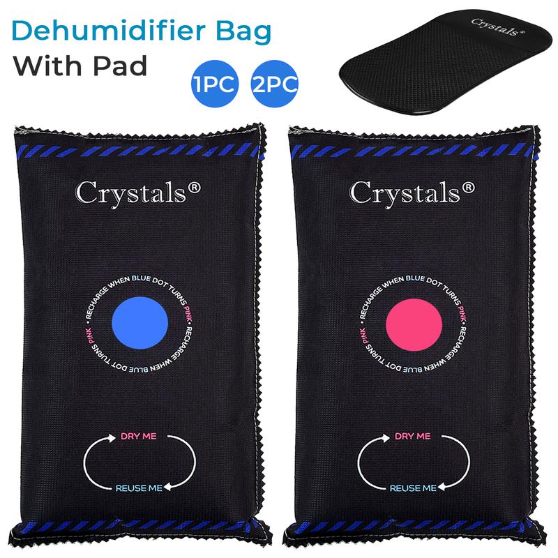 1/2/3/4PC 1kg Car Home Dehumidifier Large Dry Bag Moisture Killer Absorber Pad Reusable 5