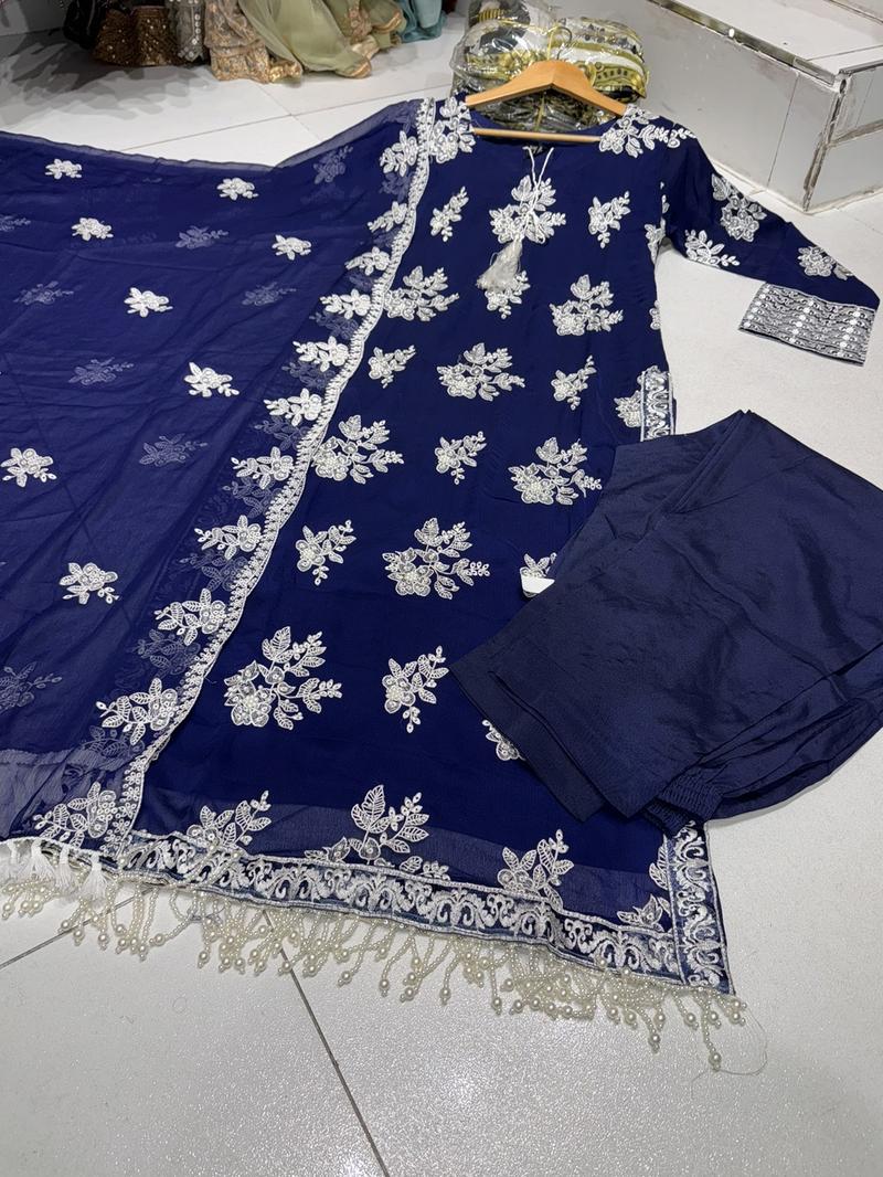 Product Introduction of 4 Colours AD’AAB salwar kameez dress 3 piece Pakistani white embroidered wedding edt S-XXL Womenswear 22