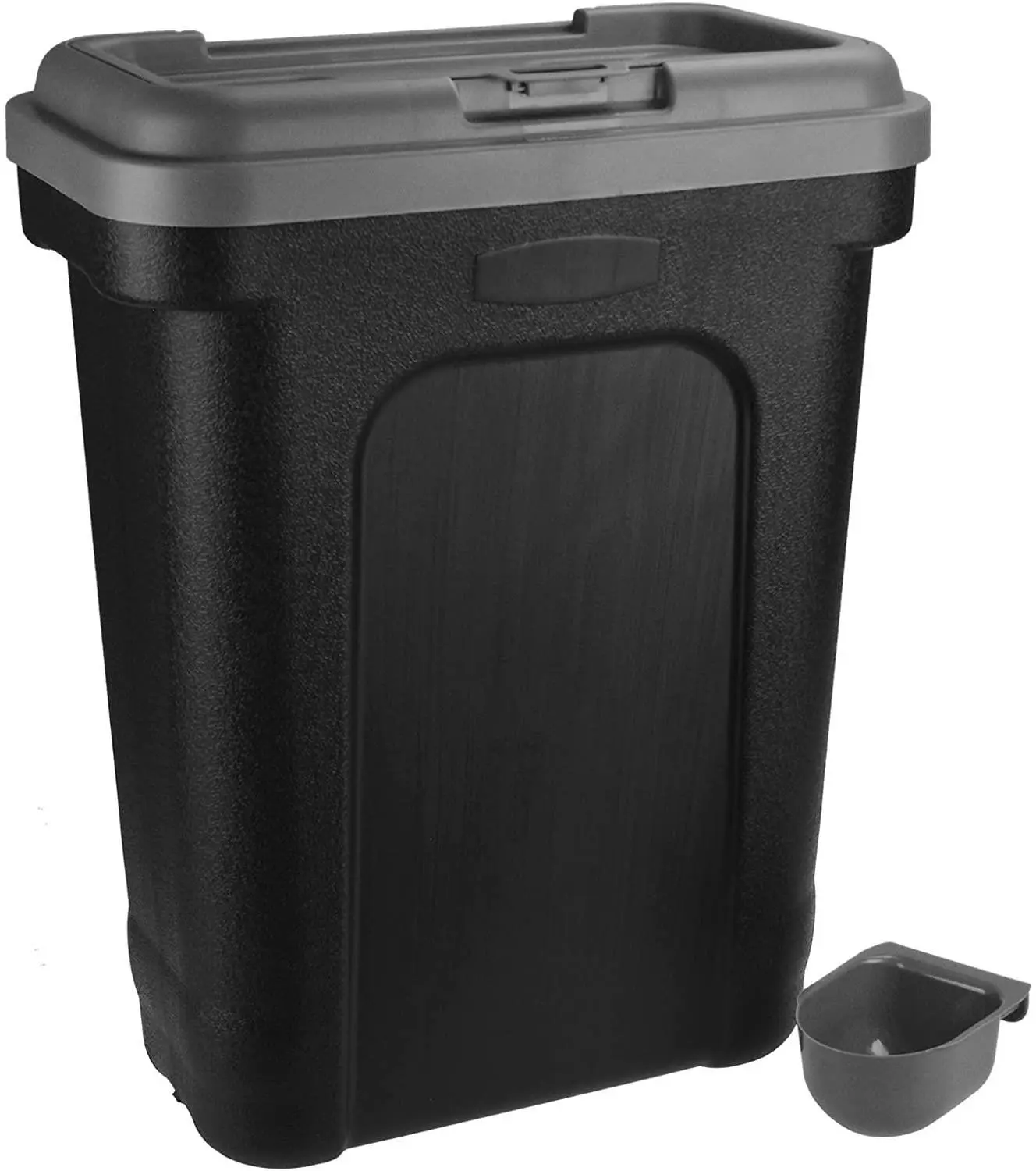 New Grey Pet Food Storage Container Dry Dog Food Bird Seed Bin Box With Scoop Organiser