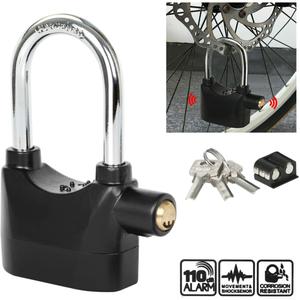 110db Alarmed Padlock Long Heavy Duty Weatherproof Shackle Padlock NEW