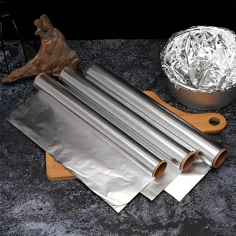 393.7 Inch Heavy Duty Aluminum Foil Roll - Disposable, Portable, High-Temperature Resistant Food Wrapping Paper for Grilling, Baking, Picnic, Kitchen 4