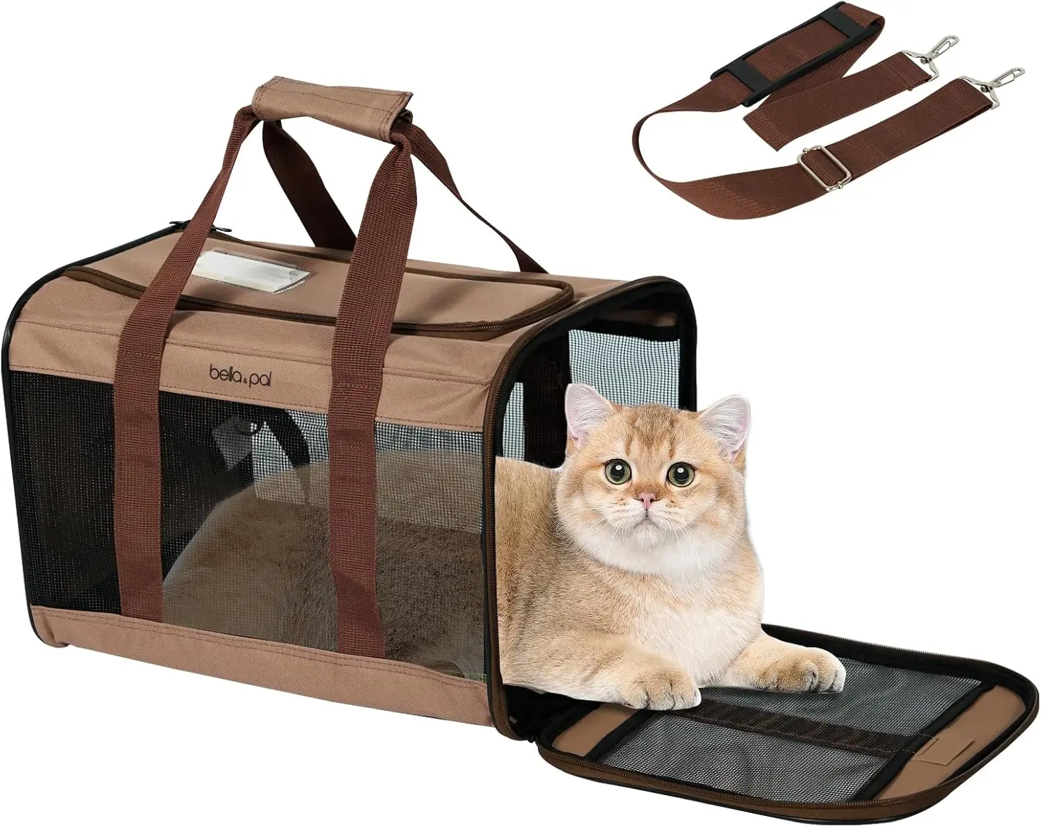 Small Dog & Cat Soft-Sided Carrier, Airline Approved, Under 16 Lbs, Collapsible & Stylish