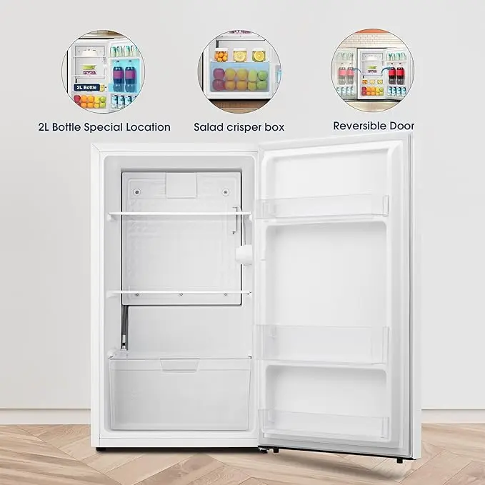 Fridgemaster MUL4892E 475mm Undercounter Fridge - White glass  chiller 4