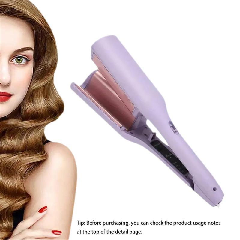 French wave curling iron,romantic French egg roll curling iron, water rippleegg roll 32MM French V-shaped curling iron, 4-speed temperature adjustment, fast heatingadjustable temperature, suitable for any hairstylehair type Comfort 1