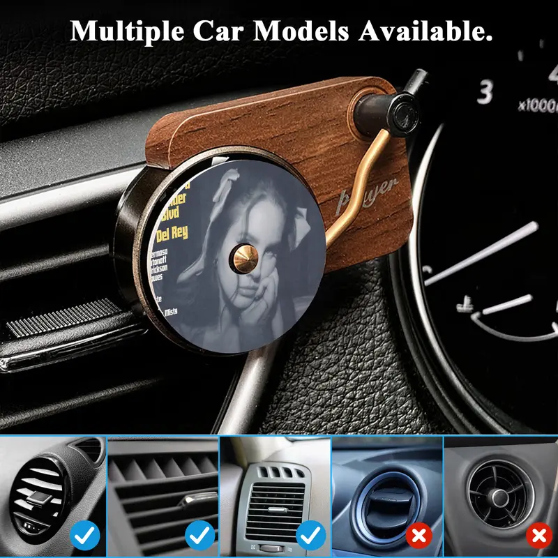 Lana Del Rey 12Pcs Vinyl Record Album Air Freshener Set Car Vent Clip Diffuser 12 Pack Retro Style Car Accessories with Unique Album Cover Designs and Premium Materials 3