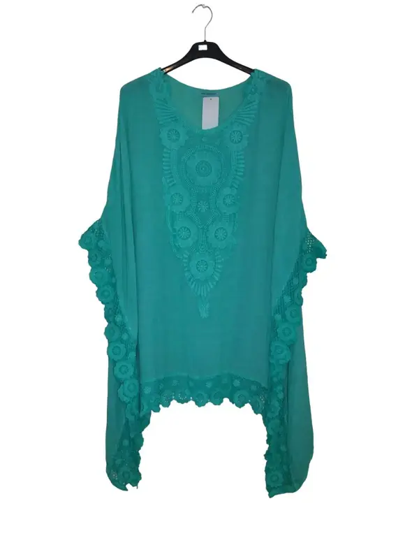 Women,s Italian Border Lace Kaftan UK Sizes Fits 16 to 24 Basic Batwing 5