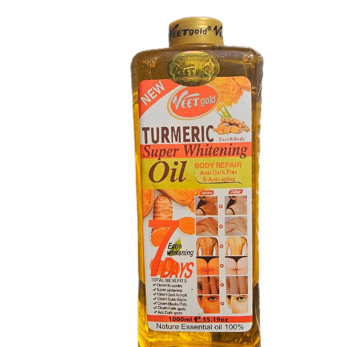 Veet gold face and body turmeric super whitening oil for body repair Body Care Moisturizing