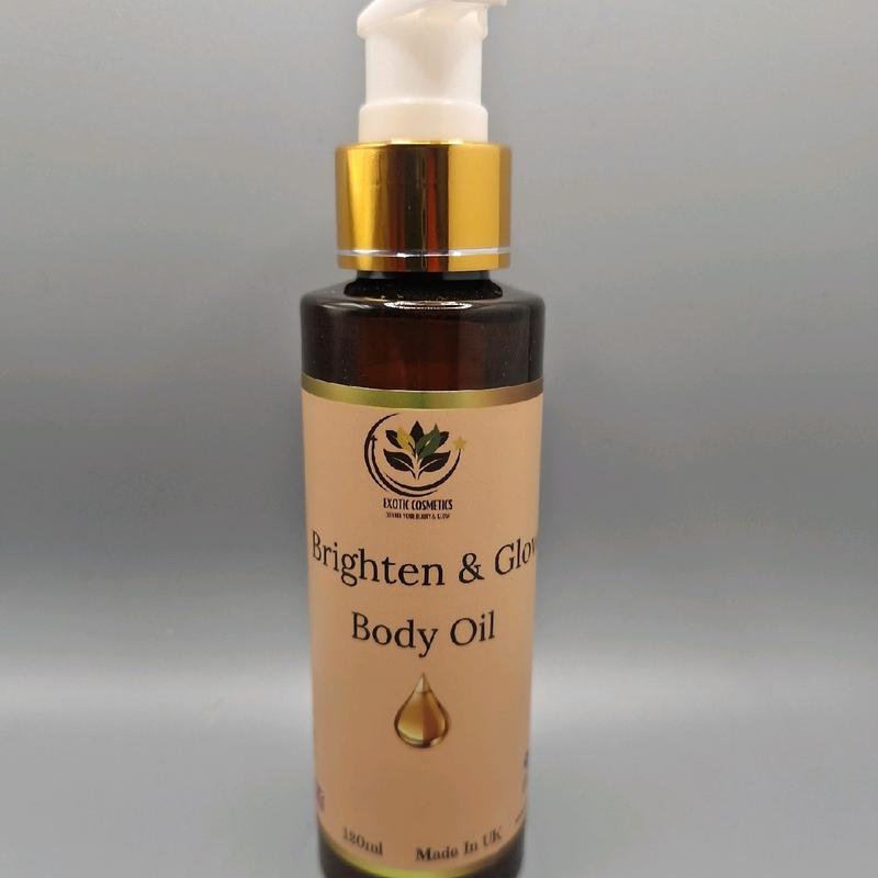Exotic Cosmetics Brighten and Glow Body Oil Lightweight Aloe Body Care dry 3